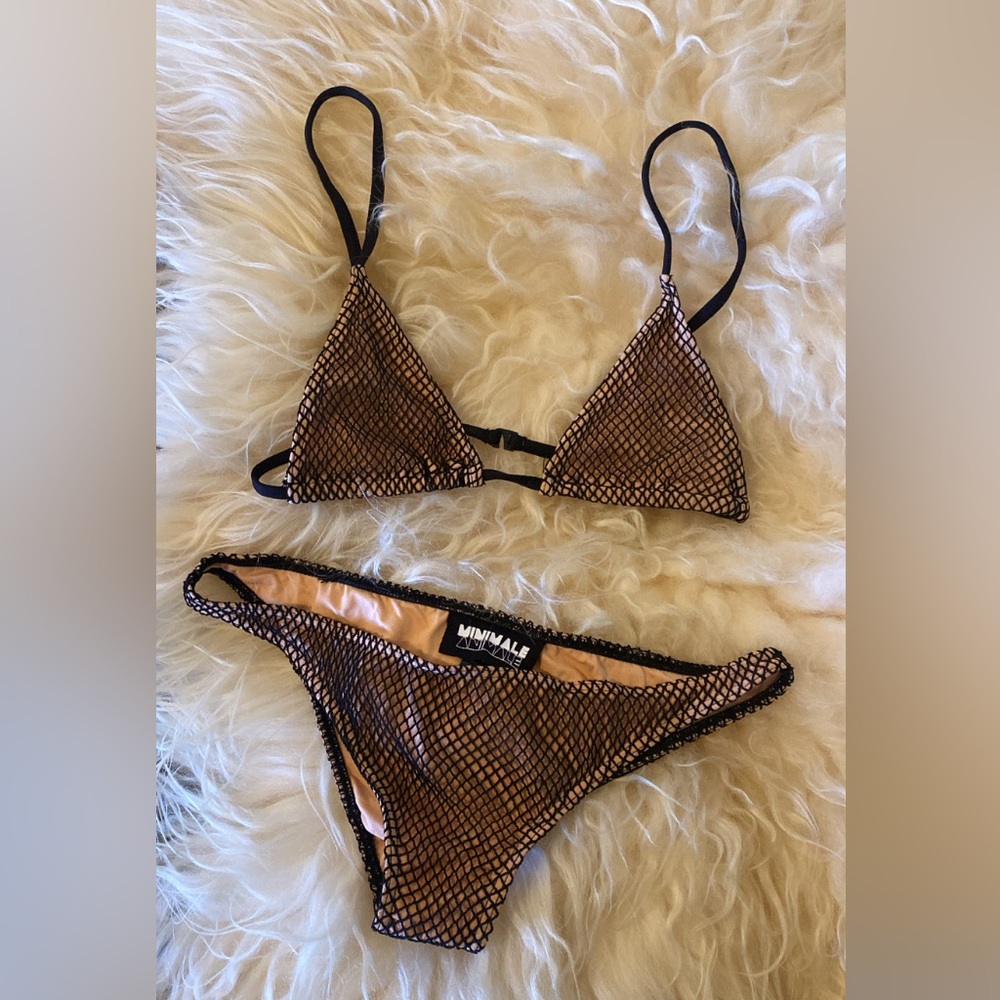 New without tags Minimale Animale size medium fishnet swimsuit bikini cheeky